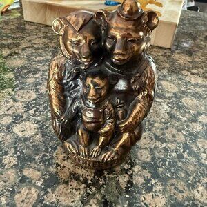 Vintage Money Bank The Three Bears Coppertone Bosch Metal